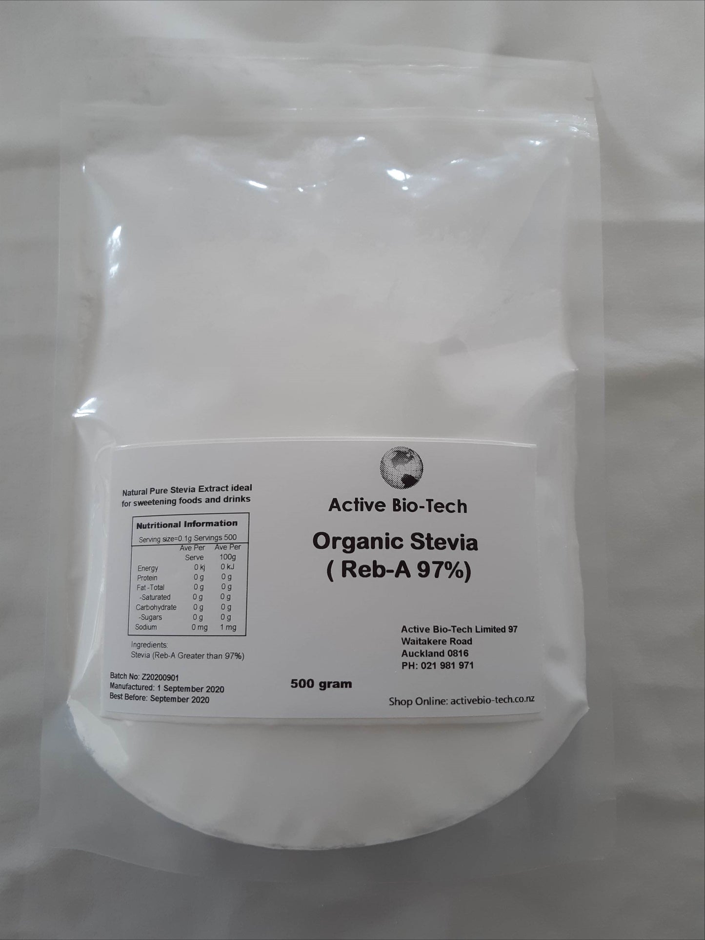 Organic Stevia 97% Reb-A
